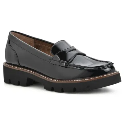WHITE MOUNTAIN GUNNER W33527 LOAFERS WOMEN'S BLACK COMFORT SHOES VER1512
