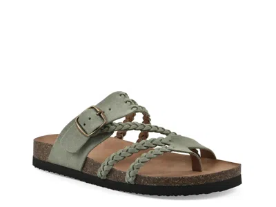 White Mountain Hayleigh Sandal In Green