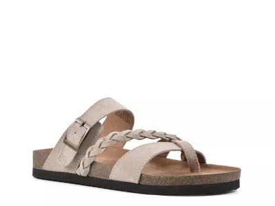 White Mountain Hazy Slide Sandal In Neutral