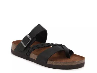 White Mountain Hazy Slide Sandal In Black