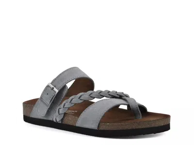 White Mountain Hazy Slide Sandal In Gray