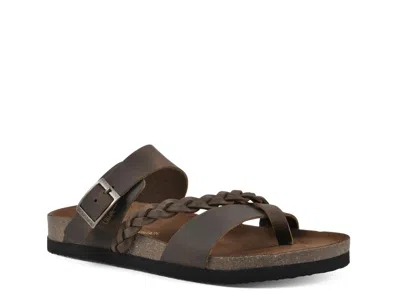 White Mountain Hazy Slide Sandal In Brown