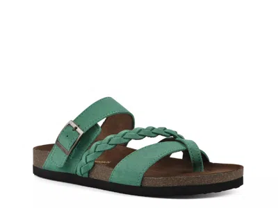 White Mountain Hazy Slide Sandal In Green