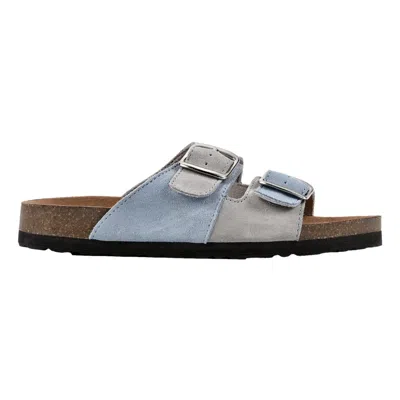 White Mountain Hippy Dusty Teai/light Grey/ Leather W33009-340 Women's In Blue