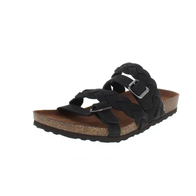 White Mountain Holland Womens Buckle Braided Footbed Sandals In Multi