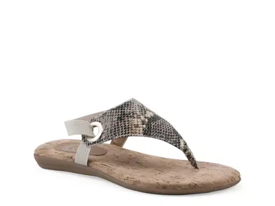 White Mountain Lifeway Sandal In Neutral