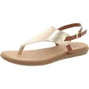 White Mountain London Womens Breathable Side Buckle Thong Sandals In Gold
