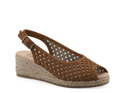 White Mountain Maize Espadrille Wedge Sandal In Brown