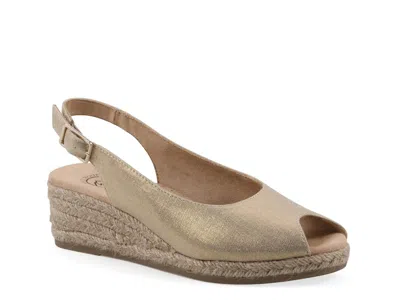 White Mountain Maize Espadrille Wedge Sandal In Brown