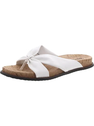 White Mountain Malanga Womens Faux Leather Criss-cross Slide Sandals In Multi