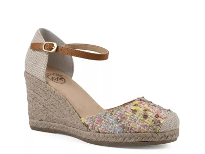 White Mountain Mamba Espadrille Wedge Sandal In Brown