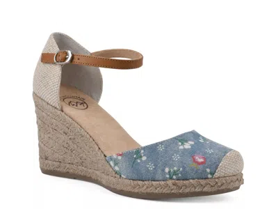 White Mountain Mamba Espadrille Wedge Sandal In Multi