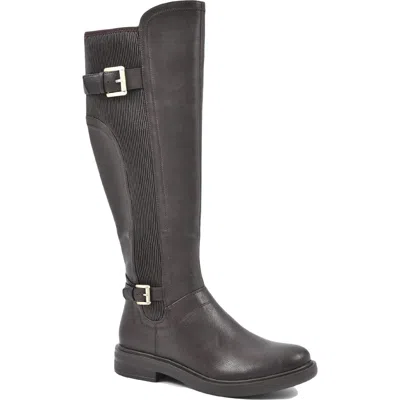 White Mountain Meditate Womens Faux Leather Zipper Knee-high Boots In Brown