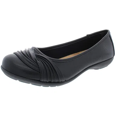 White Mountain Sable Womens Faux Leather Gathered Flats In Multi