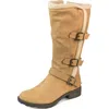 White Mountain Santell Womens Faux Fur Tall Knee-high Boots