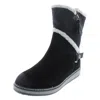 White Mountain Teague Womens Suede Booties Winter Boots In Black