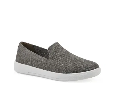 White Mountain Upstay Slipon Sneaker In Silver Metallic