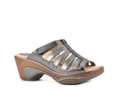 White Mountain Valencia Platform Sandal In Gray