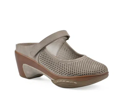 White Mountain Vinto2 Mary Jane Clog In Gray