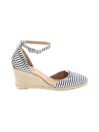 Pre-owned White Mountain Wedges In Blue