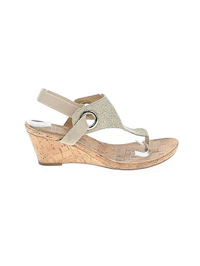 Pre-owned White Mountain Wedges In Tan