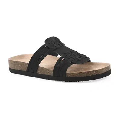 White Mountain Wm Spring 2026 Womens T-strap Footbed Sandals In Black
