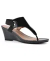 White Mountain Women's All Dres Wedge Sandals In Black