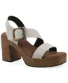 White Mountain Barb Platform Sandal In Multi