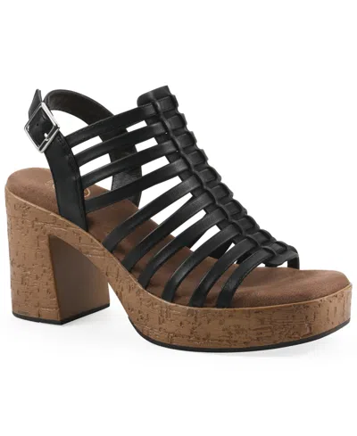 White Mountain Women's Barbea Platform Sandal In Black