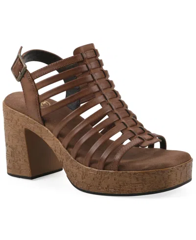 White Mountain Women's Barbea Platform Sandal In Brown
