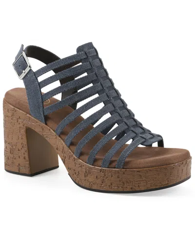 White Mountain Women's Barbea Platform Sandal In Gray