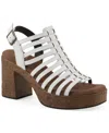 White Mountain Barbea Platform Sandal In White