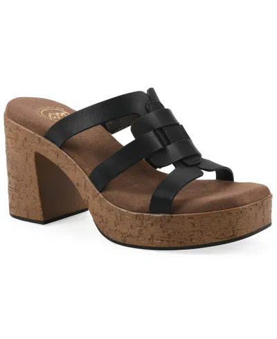 White Mountain Women's Barillo Platform Sandals In Black