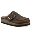 White Mountain Women's Bayberry Round Toe Mules In Brown Leather