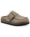 White Mountain Women's Bayberry Round Toe Mules In Sandal Wood Suede