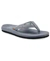 White Mountain Women's Bays Round Toe Flat Sandals In Light Blue Floral Print