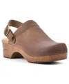 White Mountain Women's Being Slingback Platform Clogs In Brown,leather