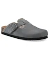 White Mountain Women's Bendees Round Toe Mules In Blue Raspberry Suede