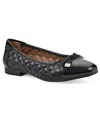 White Mountain Bocah Ballet Flat In Black Smooth