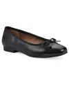 White Mountain Women's Bocci Ballet Flat In Black Smooth Multi