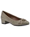 WHITE MOUNTAIN WOMEN'S BORDEAUX LOW BLOCK HEEL PUMPS