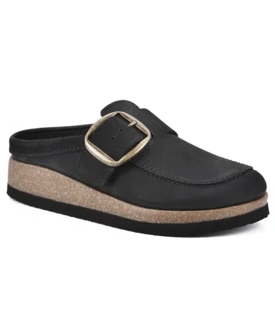 White Mountain Women's Bueno Slip On Clogs In Black