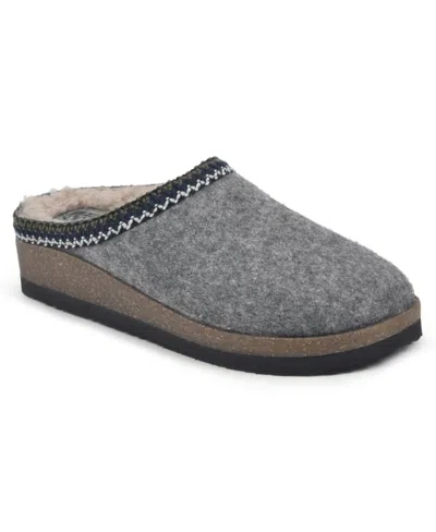 White Mountain Women's Bundle Up Footbed Clogs In Gray