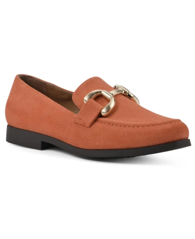 White Mountain Cassino Loafers In Aperol Spritz Leather