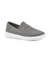 White Mountain Courage Womens Lifestyle Knit Slip-on Sneakers In Silver,fabric
