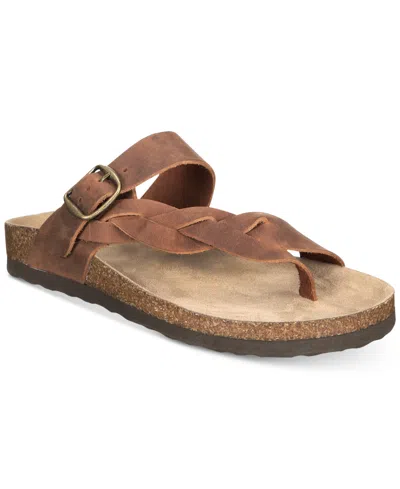 White Mountain Women's Crawford Footbed Sandals In Brown,leather