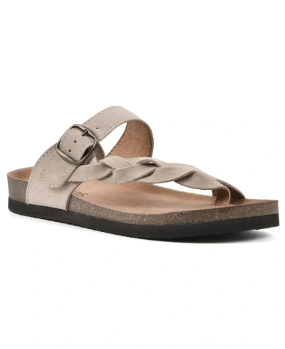 White Mountain Women's Crawford Footbed Sandals In Sandal Wood,suede
