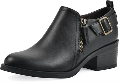 White Mountain Women's Curby Heeled Ankle Boots In Black