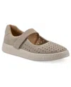 White Mountain Women's Doubles Round Toe Sneakers In Beachwood Sueded Smooth