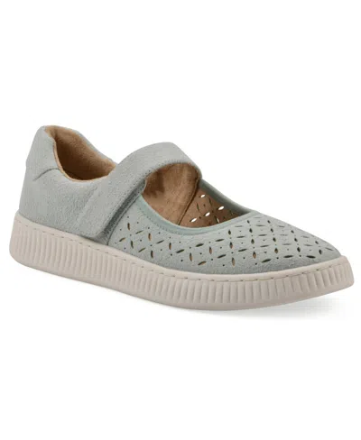 White Mountain Women's Doubles Round Toe Sneakers In Light Blue